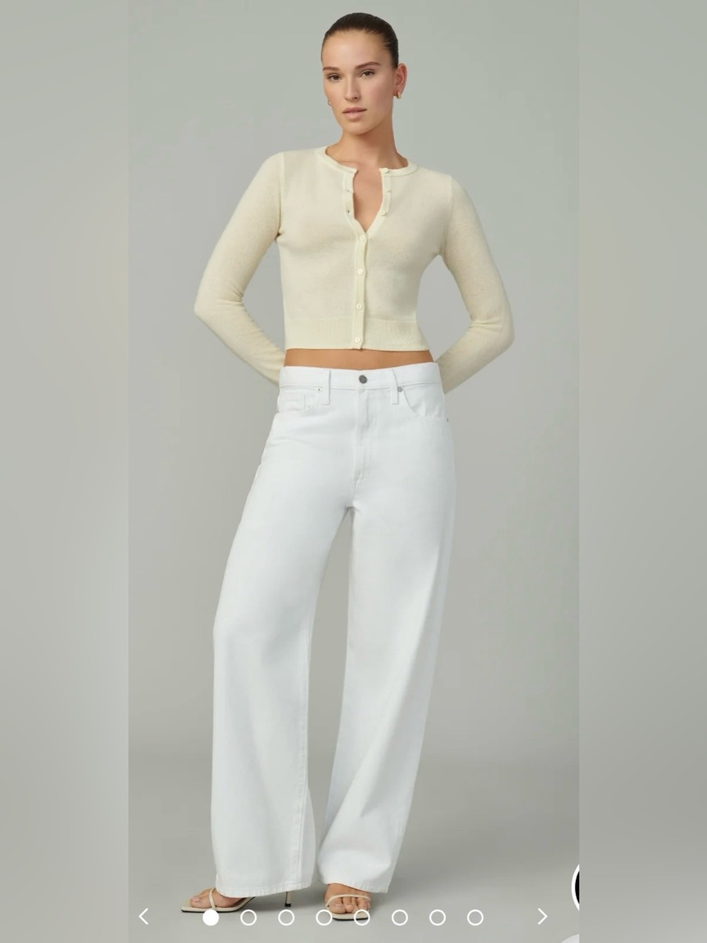 Joe's Jeans NWT The Ryan Low Slung Baggy White Wide-Leg Jeans Size 25